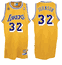 Magic Ervin Johnson Los Angeles Lakers Gold NBA Embroidered Replica Throwback Basketball Jersey By Adidas