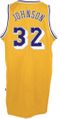 Magic Ervin Johnson Los Angeles Lakers Gold NBA Embroidered Replica Throwback Basketball Jersey By Adidas