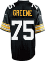 Mean Joe Green Pittsburgh Steelers Adult Black 1976 NFL Replithentic Embroidered Throwback Football Jersey By Reebok