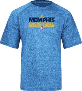 Memphis Grizzlies Lt. Blue Heather Adidas Authentic On-Court Practice SS Climalite Performance T Shirt