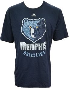 Memphis Grizzlies Navy Cut The Net Adidas Short Sleeve Tee Shirt