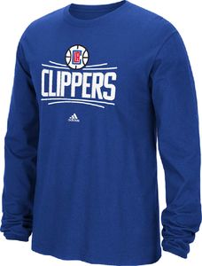 Men's Los Angeles Clippers New Primary Logo 2 Long Sleeve Tee Shirt by Adidas