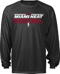 Miami Heat Adidas New Authentic On-Court Practice Climalite Performance Long Sleeve T Shirt