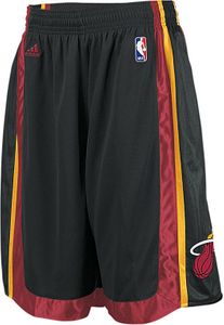 Miami Heat Adult NBA 10 Inseam Gear Basketball Shorts By Adidas