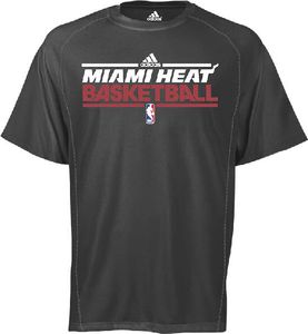 Miami Heat Charcoal Heather ClimaLite Performance Shirt by Adidas