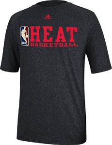 Miami Heat Climalite Stacked High Performance Tee Shirt by Adidas