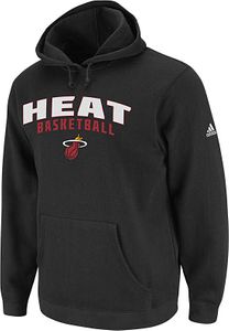 Miami Heat Embroidered Black Playbook II Hoody Fleece by Adidas