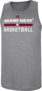 Miami Heat Grey 2013-14 Slim Fit Official Clima Fabric Tank by Adidas
