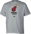 Miami Heat Grey Primary Logo T Shirt by Adidas