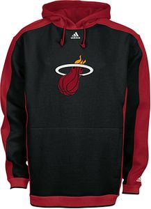 Miami Heat NBA Black Embroidered Dream Hooded Fleece Sweatshirt By Adidas
