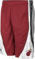 Miami Heat Red 12 inch Inseam Flash Adidas Basketball Shorts