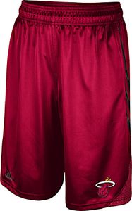 Miami Heat Rio Red Embroidered 12 inch Inseam Hoop Shorts by Adidas