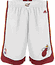 Miami Heat Youth White 8" Inseam NBA Replica Basketball Shorts By Adidas