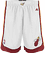 Miami Heat Youth White 8" Inseam NBA Replica Basketball Shorts By Adidas