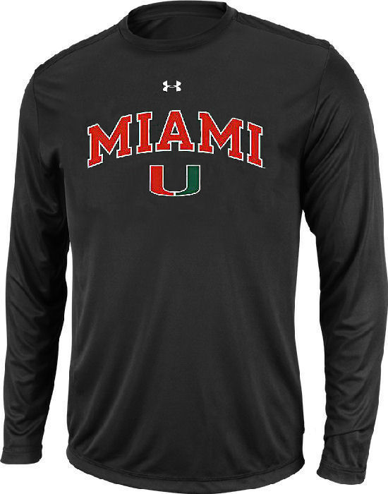 miami hurricanes long sleeve dri fit