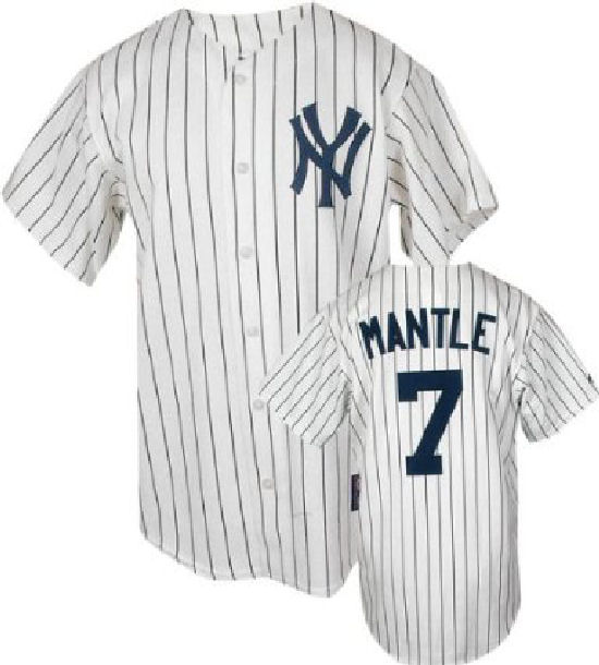 Micky Mantle New York Yankees MLB Throwback Tackle Twill Replica