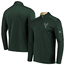 Milwaukee Bucks Green Half Zip Reflective Logo Mock Neck Wind Shirt