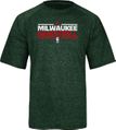 Milwaukee Bucks Heather Green Adidas Authentic On-Court Practice SS Climalite Performance T Shirt