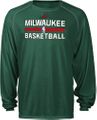 Milwaukee Bucks Heather Green Climalite Practice Long Sleeve Shirt by Adidas