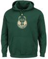 Milwaukee Bucks Mens Green Majestic Logo 2 Hoodie Sweatshirt