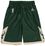 Milwaukee Bucks Youth Green Replica Basketball Shorts By Adidas