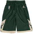 Milwaukee Bucks Youth Green Replica Basketball Shorts By Adidas