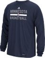 Minnesota Timberwolves Heather Blue Climalite Practice Long Sleeve Shirt by Adidas