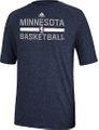 Minnesota Timberwolves Heather Navy Climalite Practice Short Sleeve Shirt by Adidas