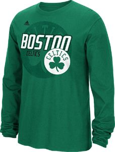 NBA Boston Celtics Adidas Background Logo Long Sleeve Tee Shirt