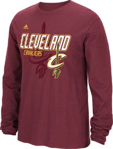 NBA Cleveland Cavaliers Adidas Background Logo Long Sleeve Tee Shirt