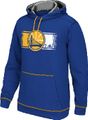 NBA Golden State Warriors Mens Blue Adidas Tip Off Synthetic Climwarm Hoodie