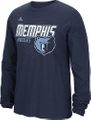 NBA Memphis Grizzlies Adidas Background Logo Long Sleeve Tee Shirt