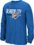 NBA Oklahoma City Thunder Adidas Background Logo Long Sleeve Tee Shirt