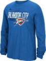 NBA Oklahoma City Thunder Adidas Background Logo Long Sleeve Tee Shirt