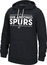 NBA San Antonio Spurs Mens Heather Black Adidas Dassler Synthetic Climwarm Hoodie