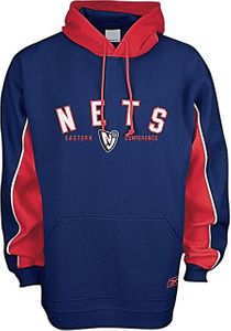 New Jersey Nets NBA Embroidered Tackle Twill Fleece Hooded Sweatshirt By Reebok