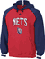 New Jersey Nets NBA Red Embroidered Dream Hooded Fleece Sweatshirt By Adidas