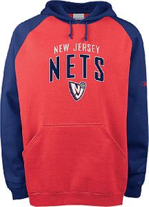 New Jersey Nets Tackle Twill Embroidered Hooded Sweatshirt By Reebok