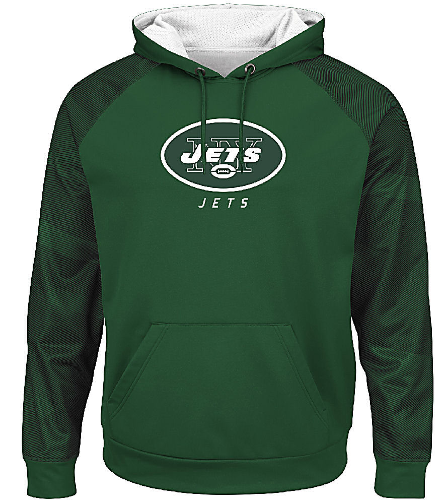 New York Jets Green Armor 3 Pullover Synthetic Majestic Hoodie