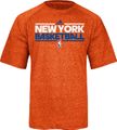 New York Knicks Adidas Heather Orange Authentic On-Court Practice Climalite Short Sleeve T Shirt