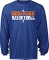 New York Knicks Adidas New Authentic On-Court Practice Climalite Performance Long Sleeve T Shirt