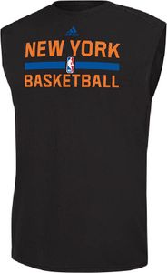 New York Knicks Black Climalite Practice Sleeveless Shirt by Adidas