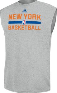 New York Knicks Grey Climalite Practice Sleeveless Shirt by Adidas