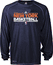 New York Knicks Heather Navy Adidas New Authentic On-Court Practice Climalite Performance Long Sleeve T Shirt