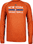 New York Knicks Heather Orange Climalite Practice Long Sleeve Shirt by Adidas