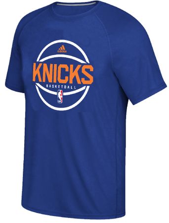 New York Knicks Adidas Blue Ultimate Synthetic Short Sleeve TShirt