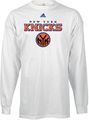 New York Knicks NBA White Long Sleeve Tee Shirt By Adidas