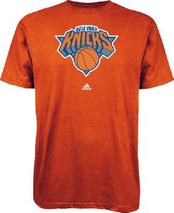 New York Knicks Orange NBA Primary Logo Short Sleeve T Shirt by Adidas