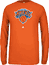 New York Knicks Orange Primary Logo Long Sleeve Tee Shirt by Adidas