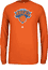 New York Knicks Orange Primary Logo Long Sleeve Tee Shirt by Adidas